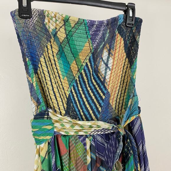 Free People Samara Smocked Maxi Dress - Light Combo - Size Small - Picture 6 of 12